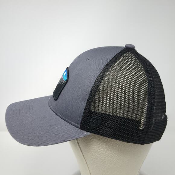 Coal Snapback Mesh Back Trucker Hat Gray One Size Adjustable Colorblock - Picture 3 of 9